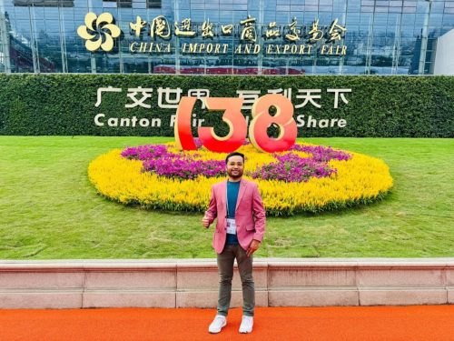Anio Imports owner Saiful Islam at the 137th Canton Fair 